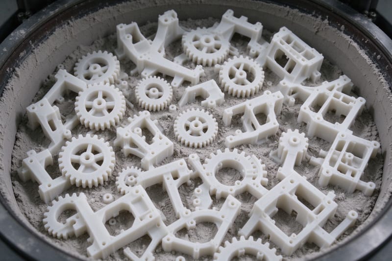 SLS 3D Printing Service Builds Tough Nylon Parts Without Supports